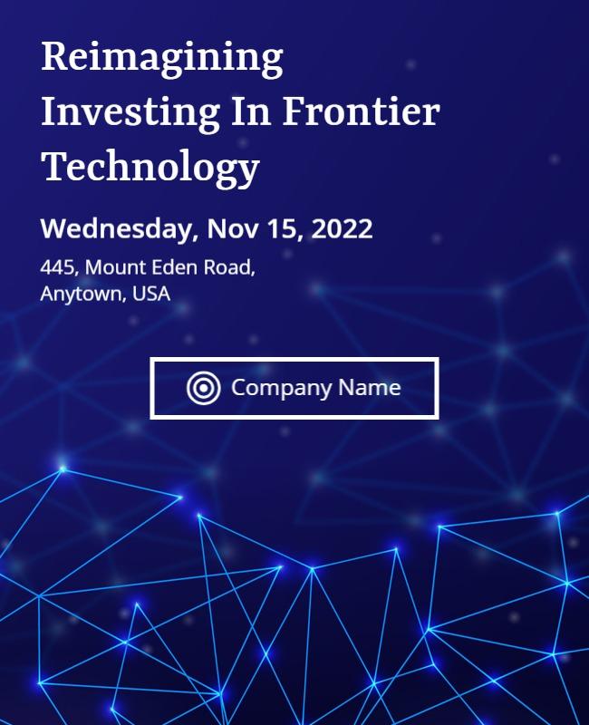 Futuristic Network Design for Technology Investment Conference Poster Template