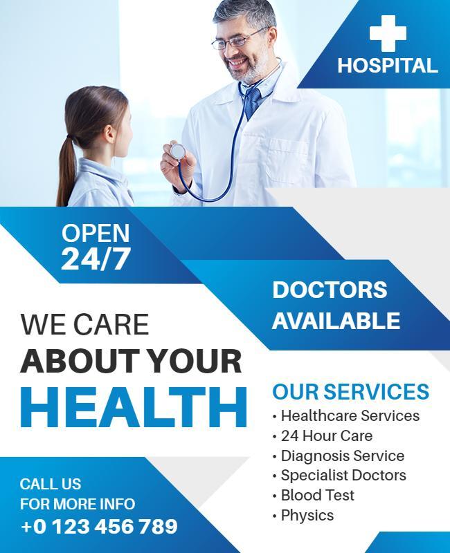 Gallery and Pistachio Medical Flyer Template