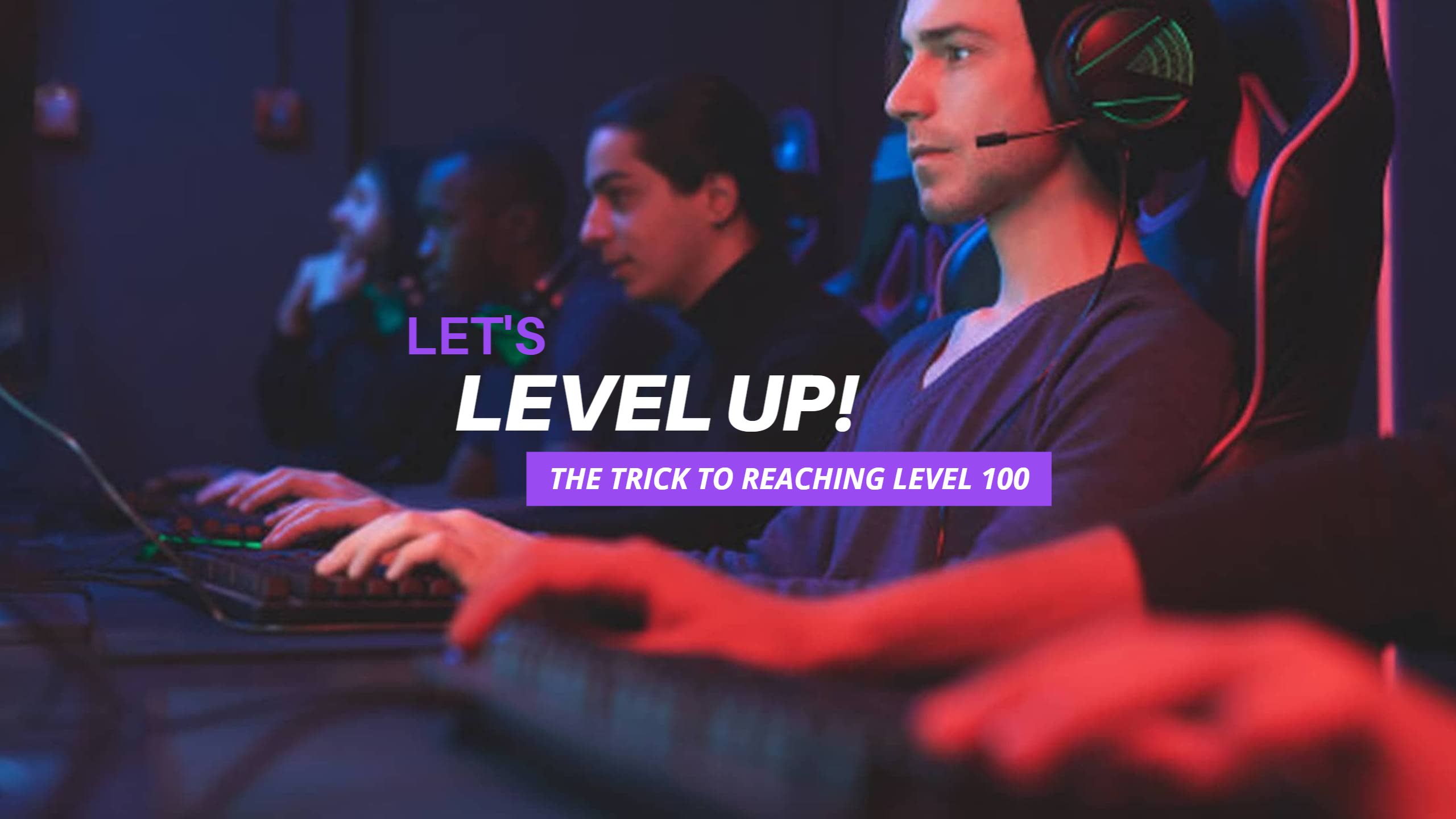 Gaming Community Tips to Level Up on YouTube Banner Template
