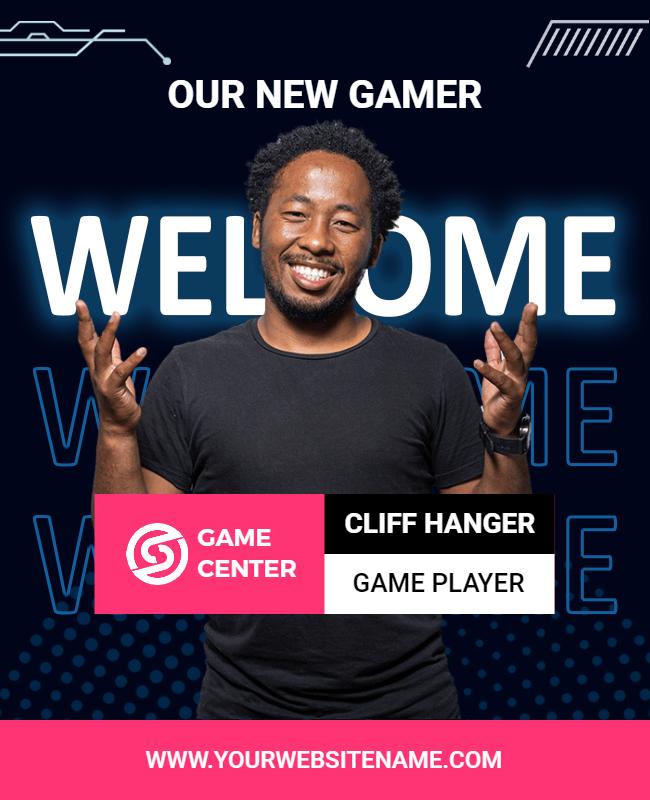 Gaming Event New Player Welcome Flyer Template