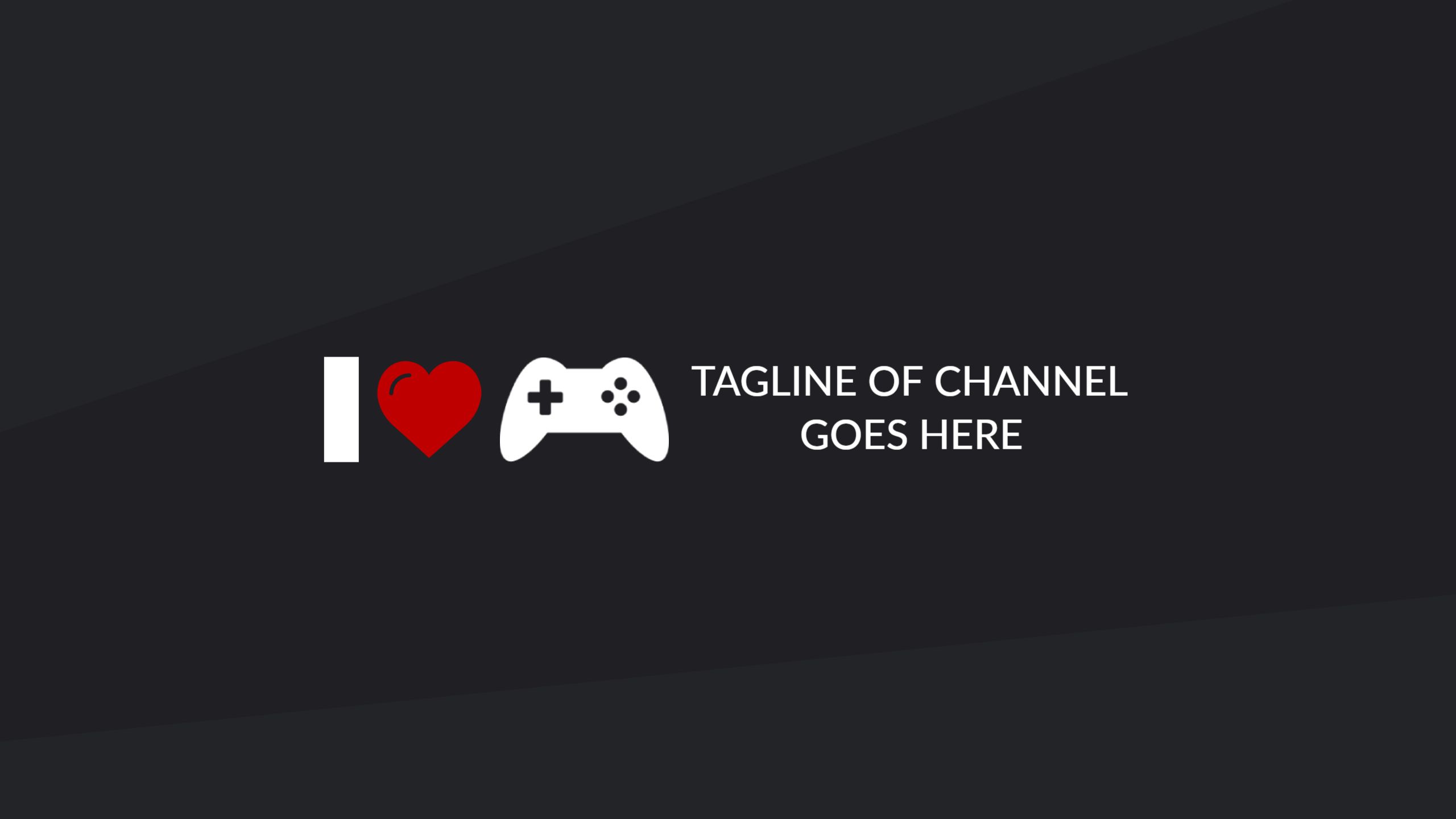 Gaming Love Theme with Dark Background YouTube Banner Template