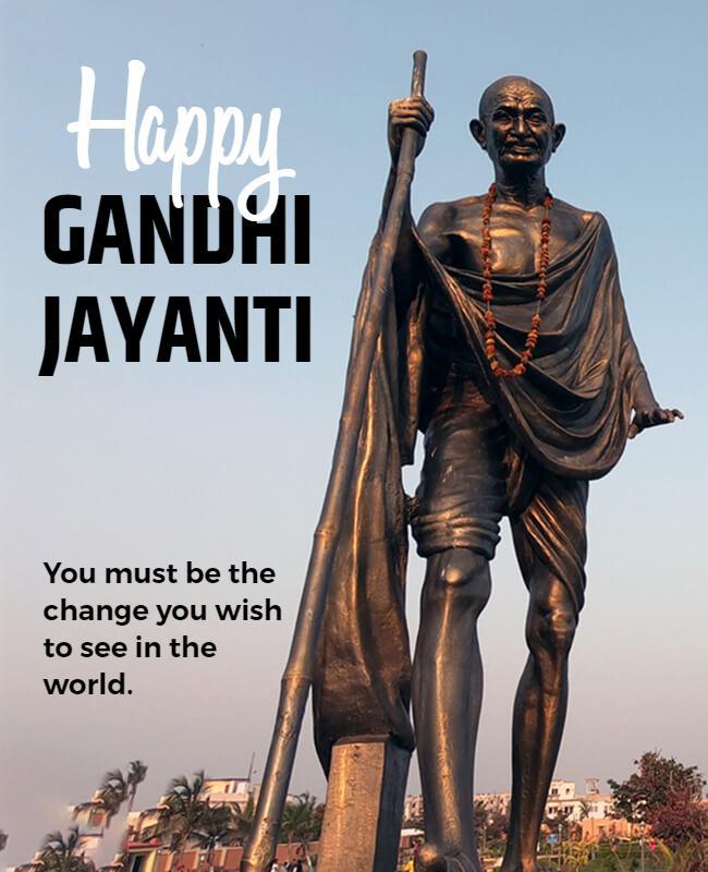 Inspirational Gandhi Jayanti Celebration Flyer Template