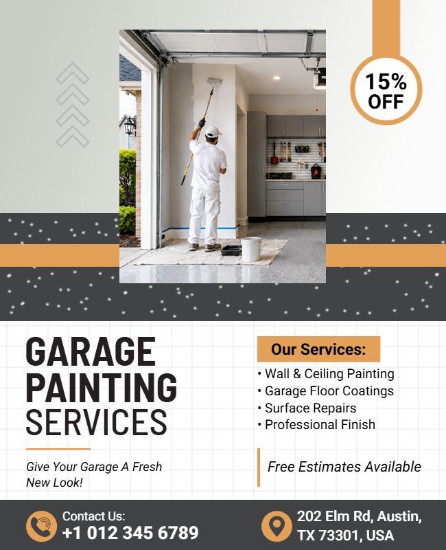 Garage Painting Services Promotional Flyer Template