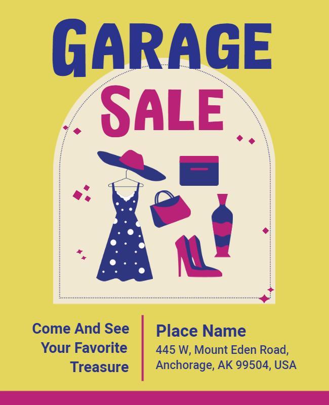 Garage Sale Event Announcement Flyer Template