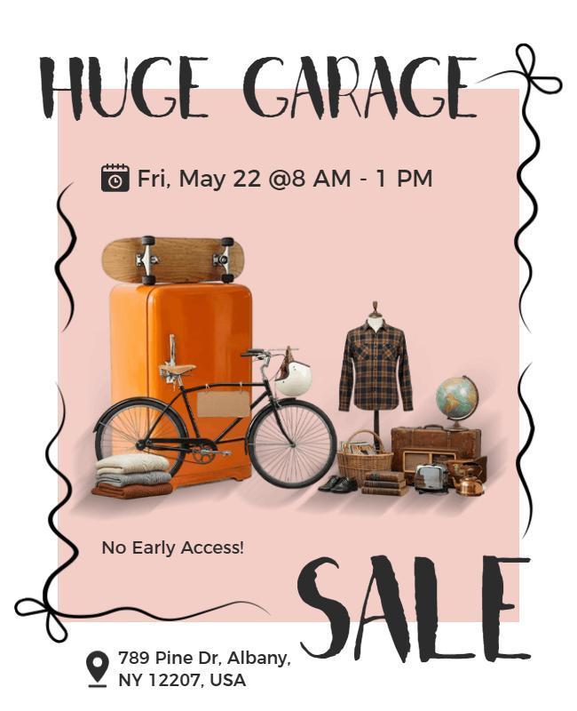 Garage Sale Event Poster Template