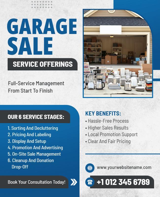 Garage Sale Service Offerings Flyer Template