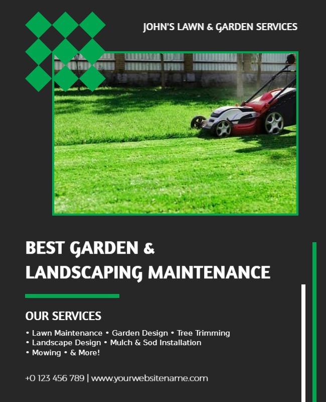 Garden and Landscaping Services Promotion Flyer Template