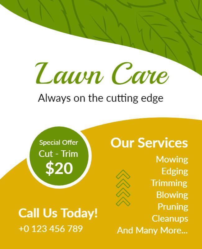 Garden Landscaping Service Promotion Flyer Template