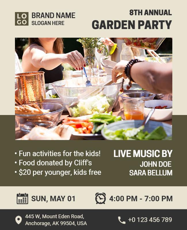 Garden Party with Live Music Flyer Template