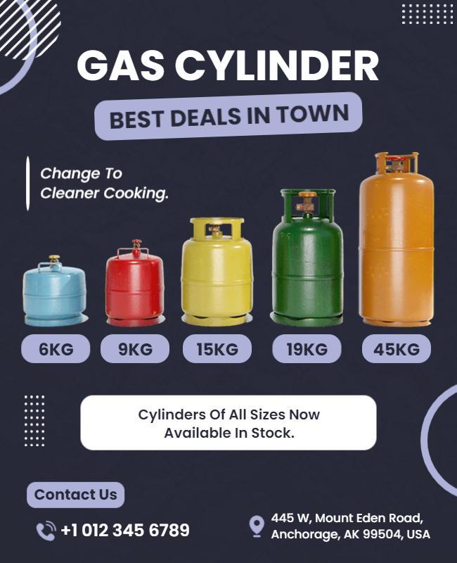 Gas Cylinder Sales Promotional Flyer Template