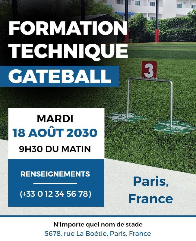 Gateball Technical Training Event Flyer Template