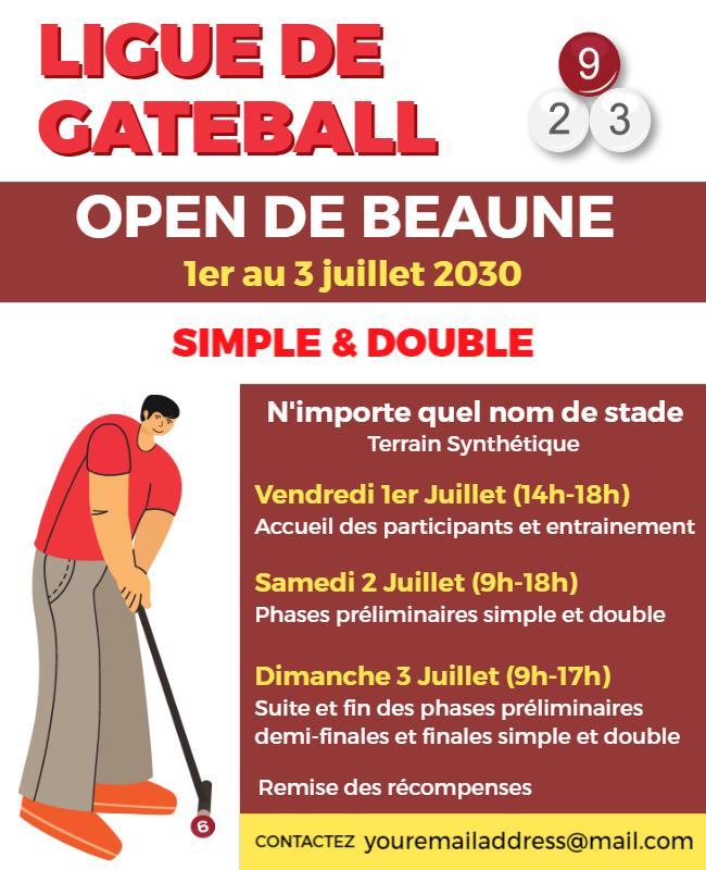 Gateball Tournament Event Flyer Template