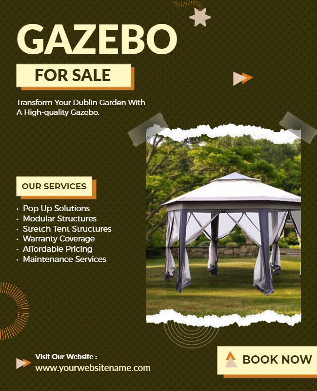 Gazebo Sale and Services Promotion Flyer Template