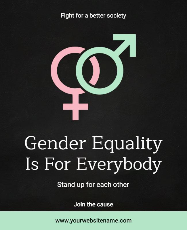 Gender Equality Advocacy Awareness Poster Template