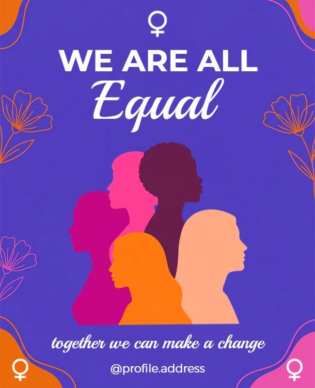 Gender Equality Advocacy Campaign Poster Template
