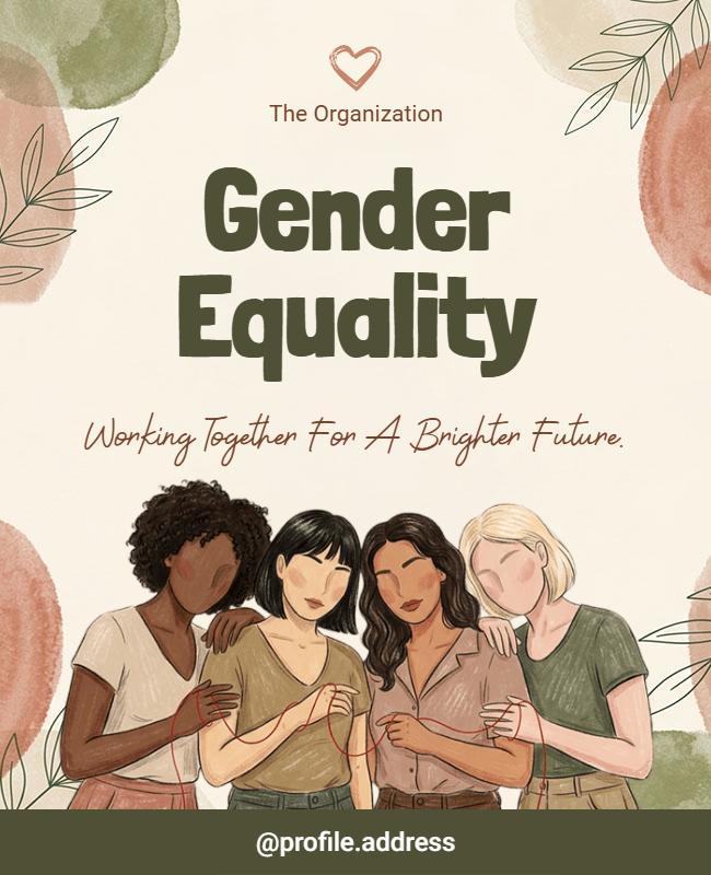 Gender Equality Advocacy Poster Template