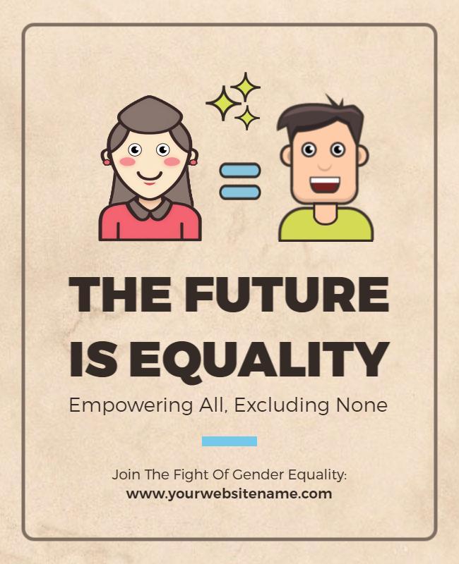 Playful Equality Theme for Gender Empowerment Flyer Template