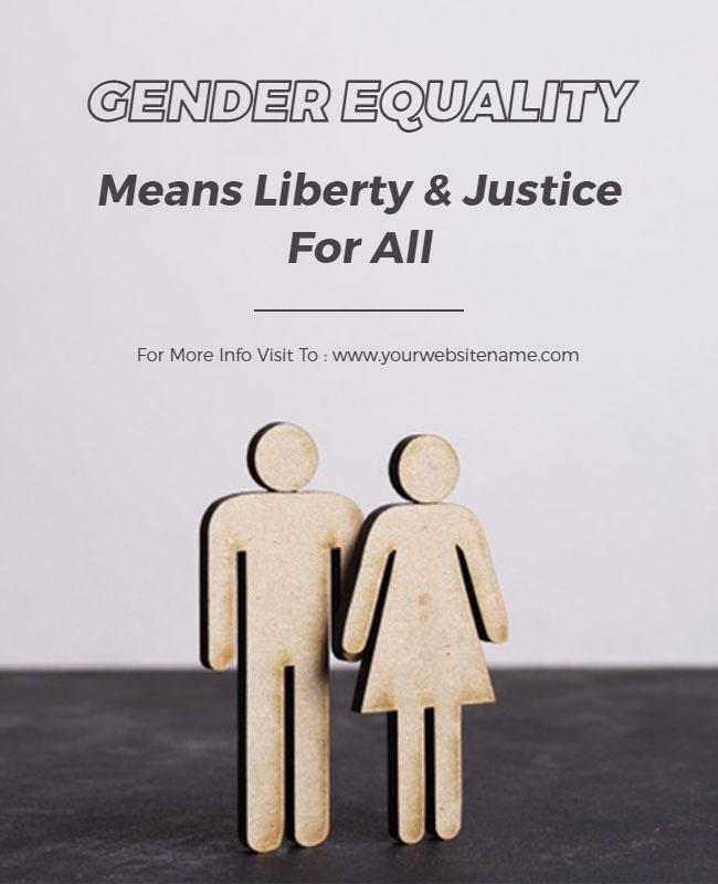 Inclusive Modern Gender Equality Awareness Flyer Template