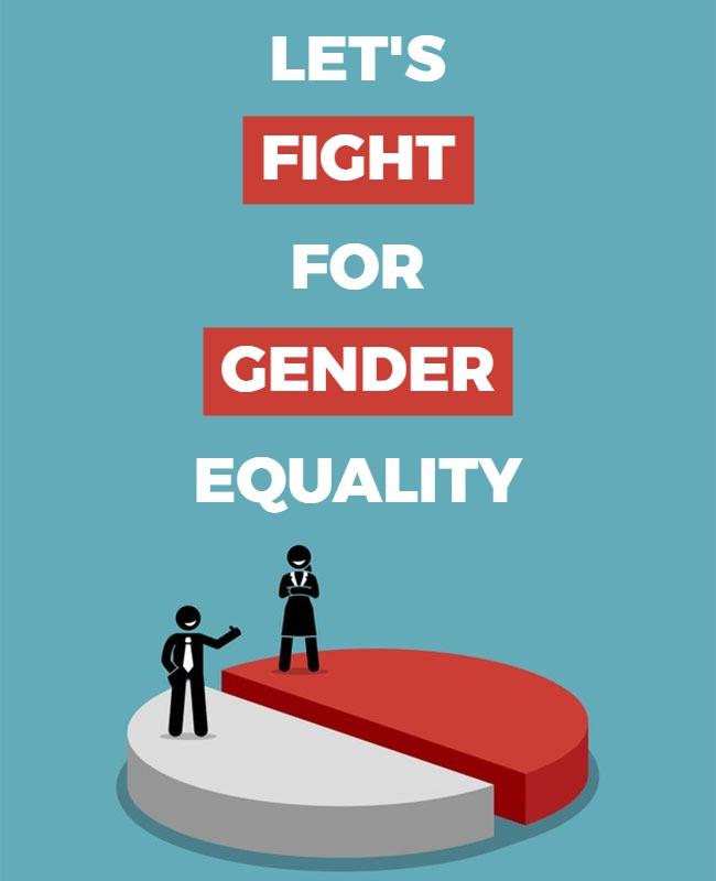 Bold Colorful Advocacy for Gender Equality Flyer Template