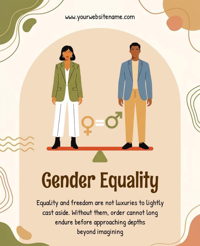 Gender Equality Awareness Campaign Poster Template