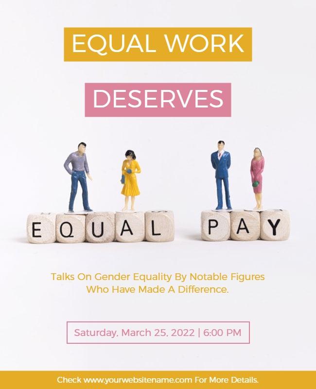 Colorful Gender Equality Discussion Event Flyer Template