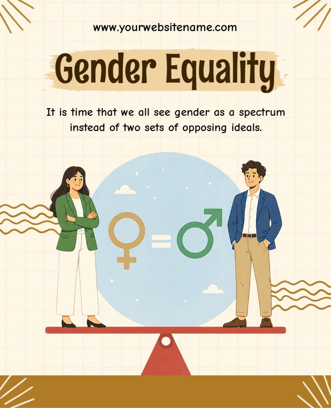 Gender Equality Awareness Poster Template