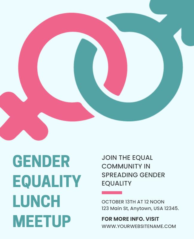 Gender Equality Lunch Meetup Flyer Template