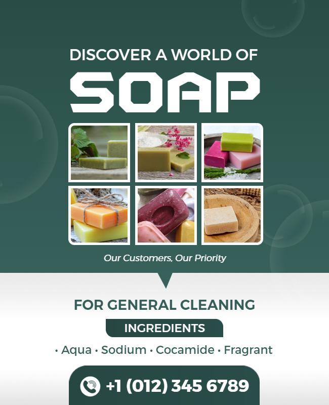 General Cleaning Soap Promotion Flyer Template