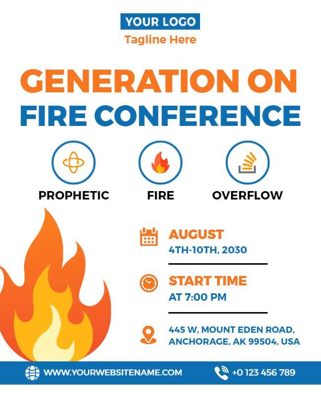 Generation on Fire Conference Event Flyer Template