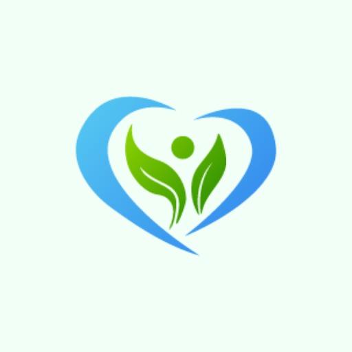 Gentle Blue and Green Heart Design for Healthcare Services Logo Template