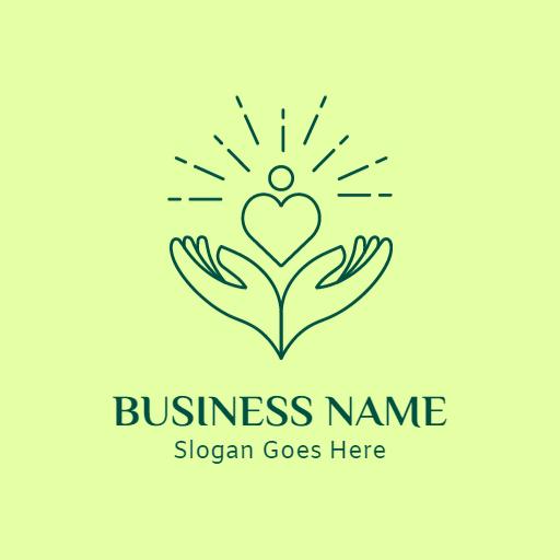 Gentle Green Design Representing Non Profit Community Support Logo Template