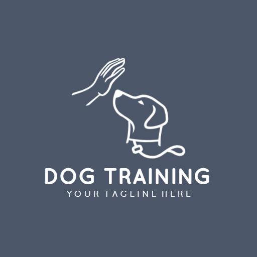 Gentle Hand Gesture Guiding a Dog in Training Logo Template