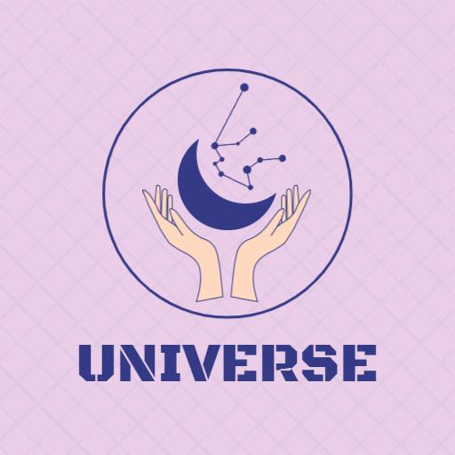 Gentle Hands Cradling the Moon in the Universe Logo Template