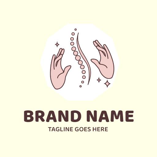 Gentle Hands Offering Soothing Relief Through Massage Logo Template