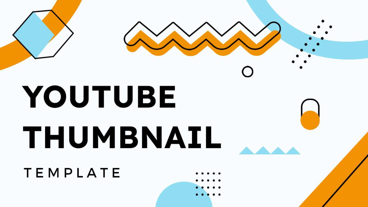 Geometric Colorful Shapes Abstract YouTube Thumbnail Template