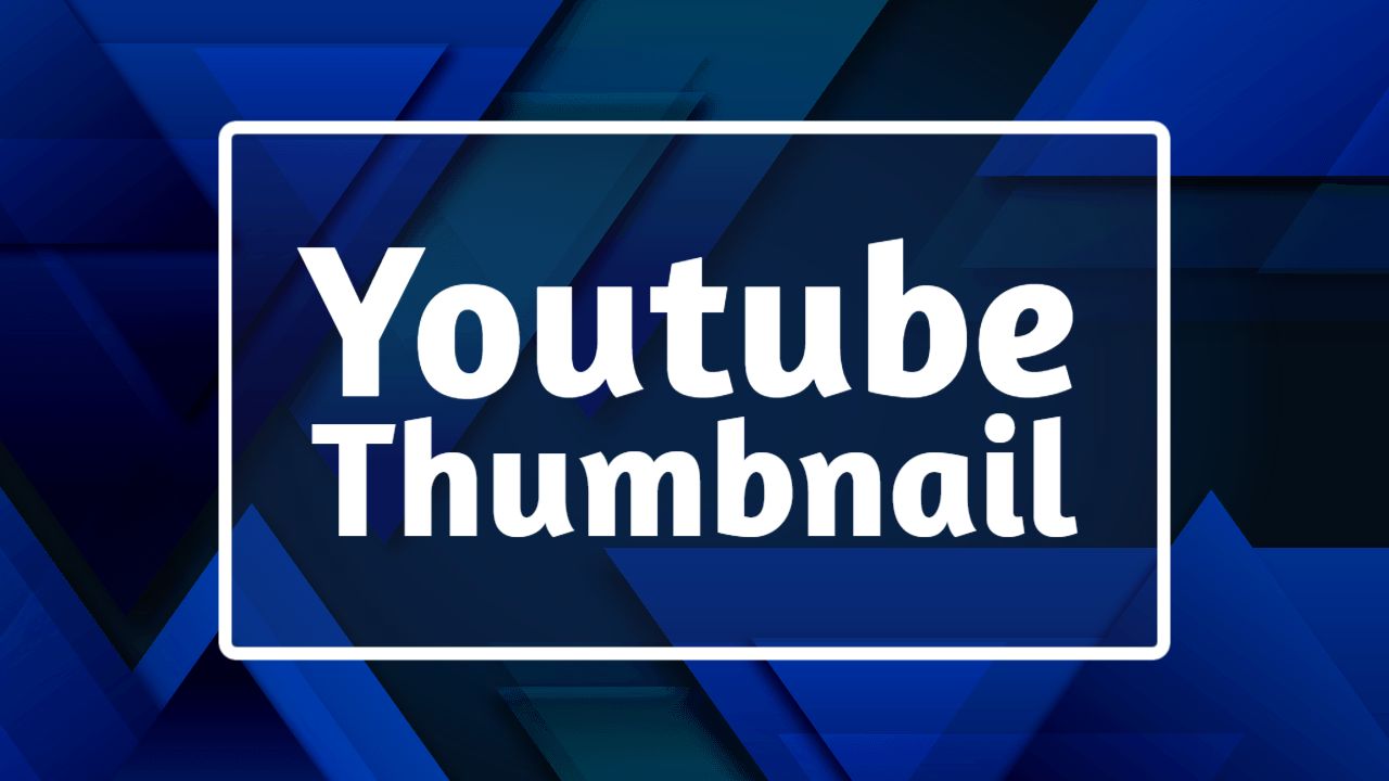 Geometric Shapes Blue Abstract YouTube Thumbnail Template