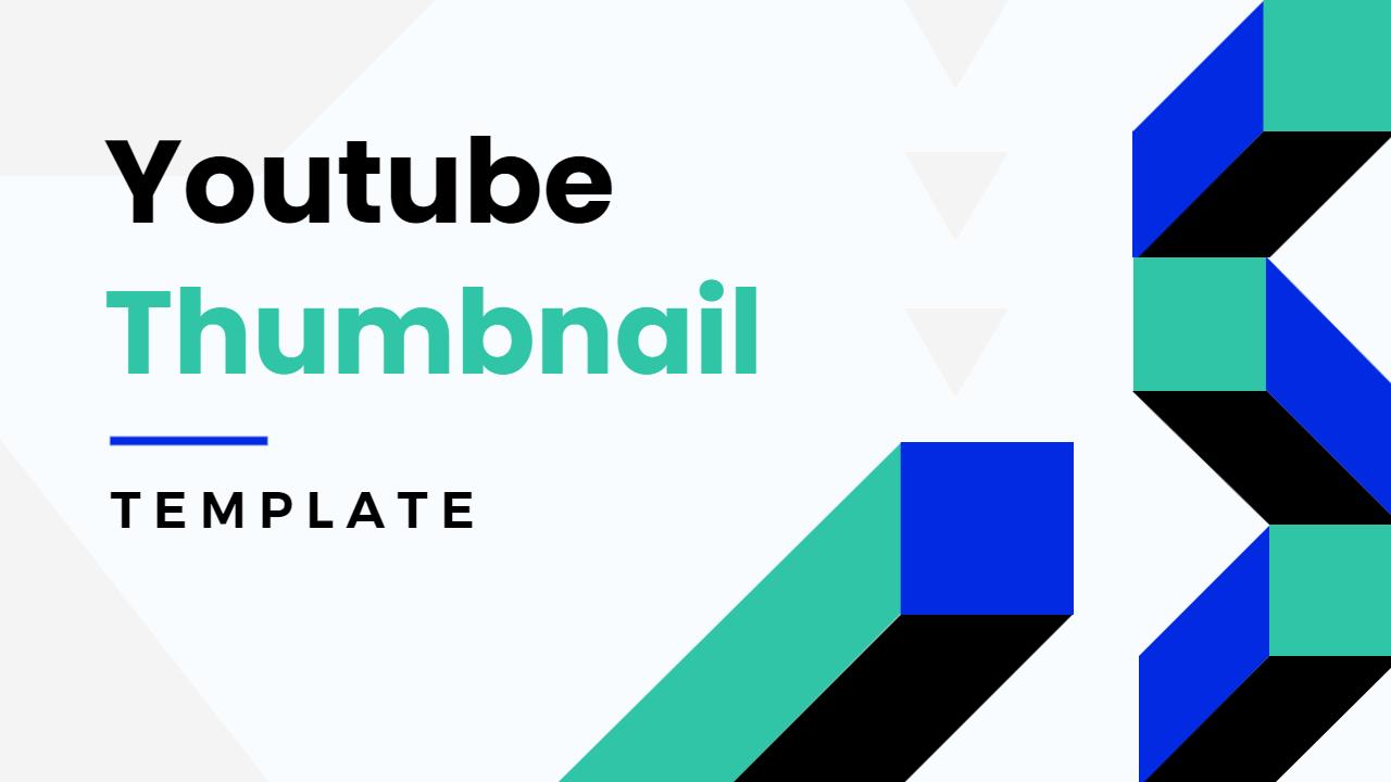 Geometric Shapes Colorful Design Abstract YouTube Thumbnail Template
