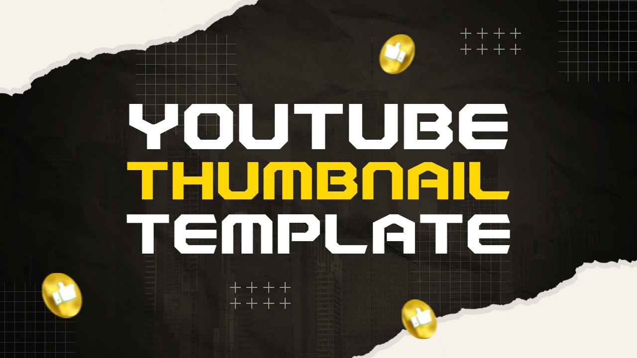 Geometric Shapes Dark Modern Abstract YouTube Thumbnail Template