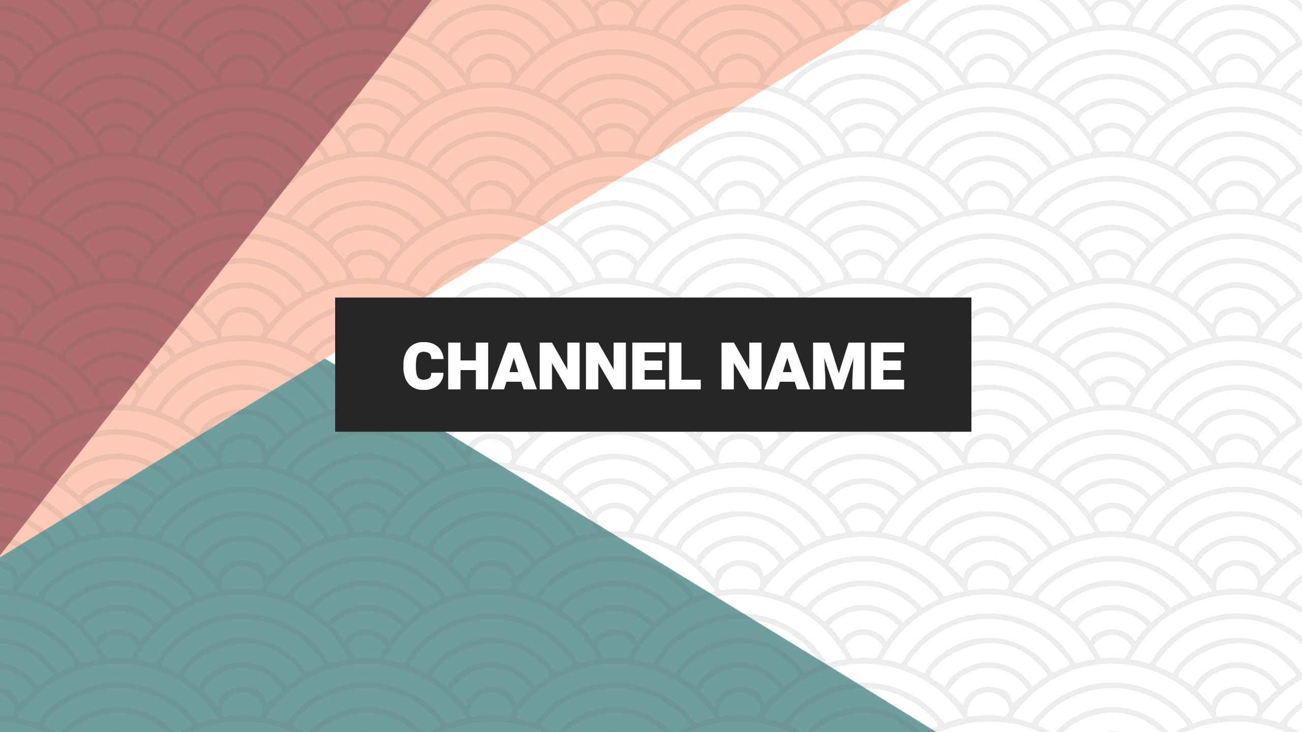 Geometric Waves in Soft Colors YouTube Channel Banner Template
