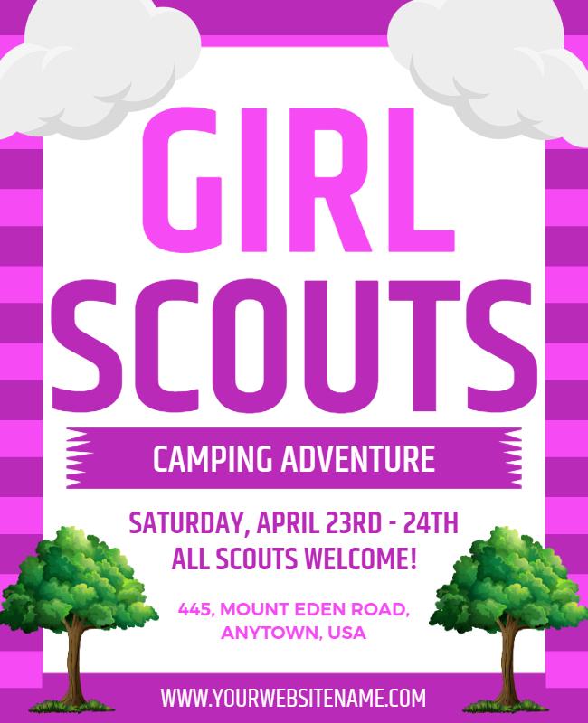 Girl Scouts Camping Adventure Flyer Template