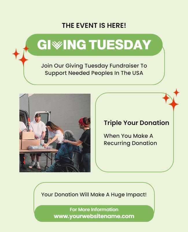 Giving Tuesday Fundraiser Event Flyer Template