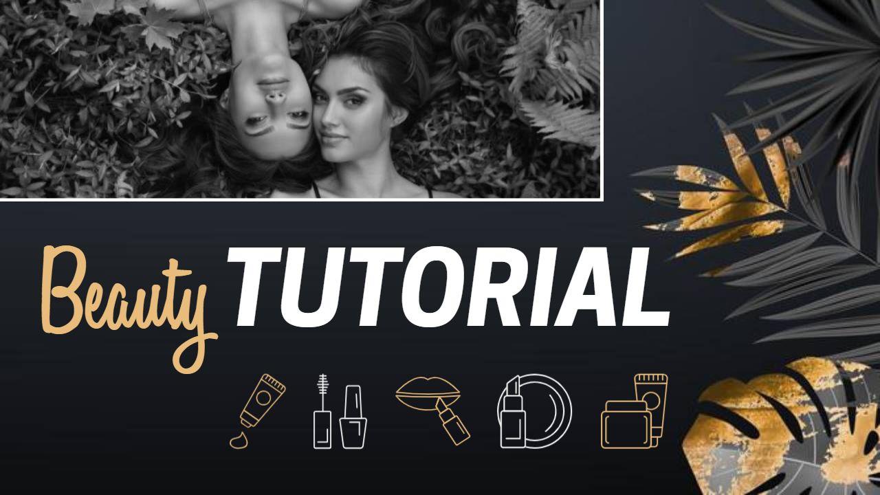 Glam Makeup Techniques Beauty Tutorial YouTube Thumbnail Template