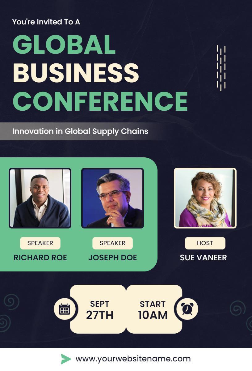 Global Business Innovation Supply Chains Conference Invitation Template