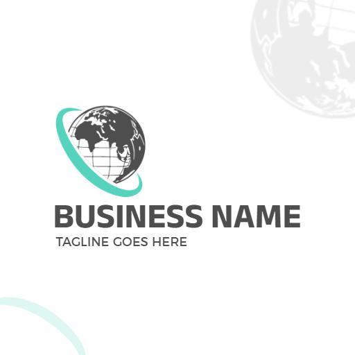 Global Connectivity Emphasizing Network Solutions Logo Template