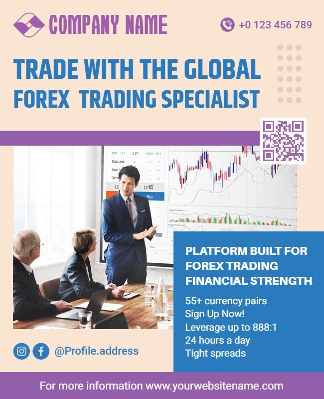 Global Forex Trading Services Flyer Template