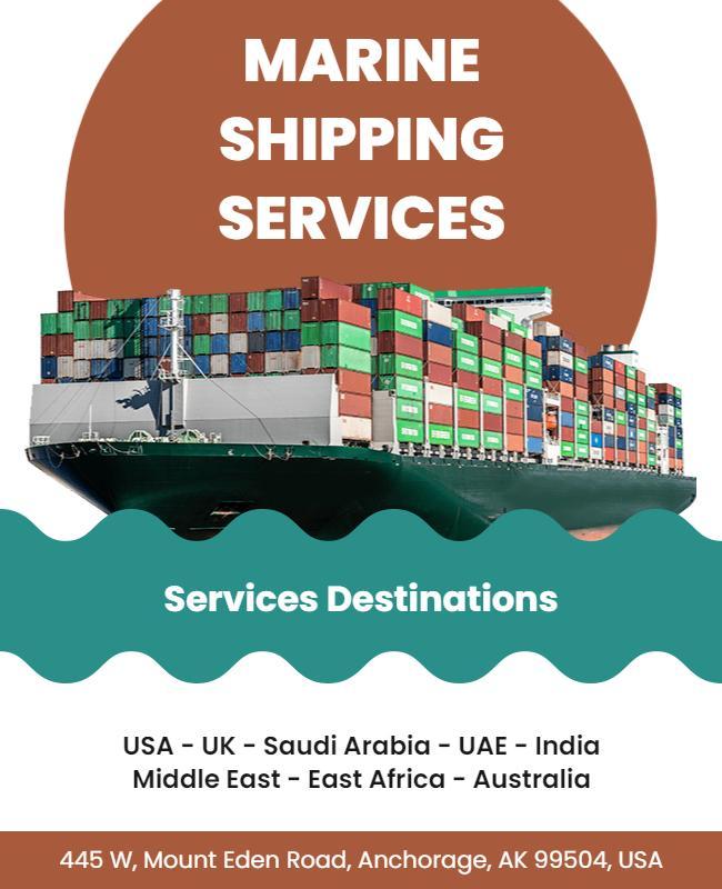 Global Marine Shipping Services Flyer Template