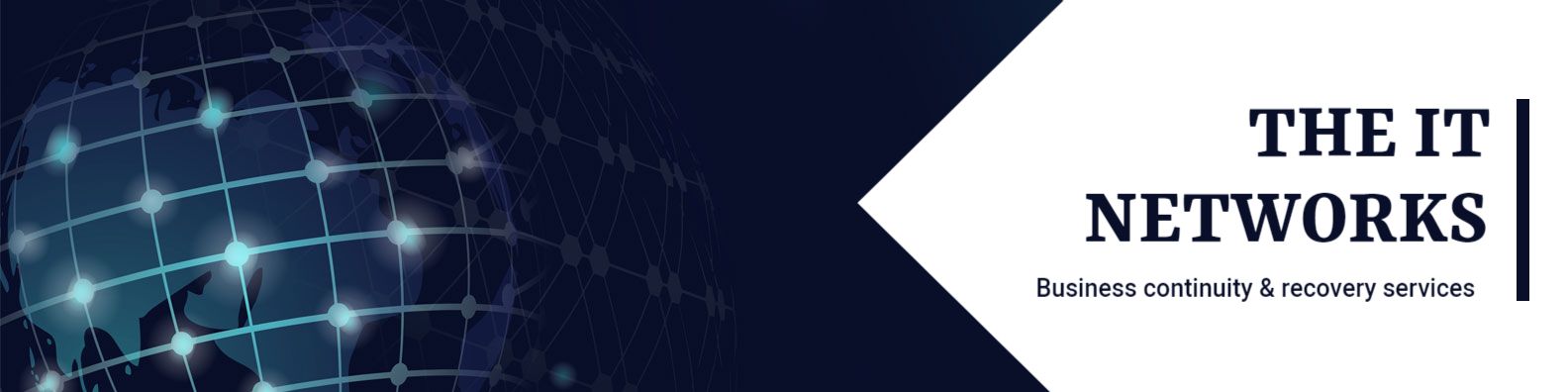 Global Network Theme for IT Recovery Services LinkedIn Banner Template