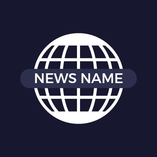 Global News Coverage with Modern Globe Design Logo Template