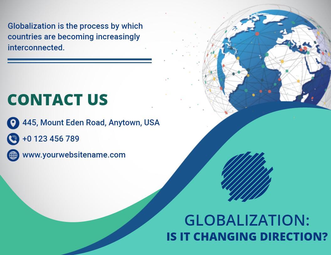 Globalization Impact on Environmental Protection Brochure Template