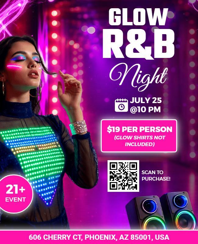 Glow R&b Night Flyer Template